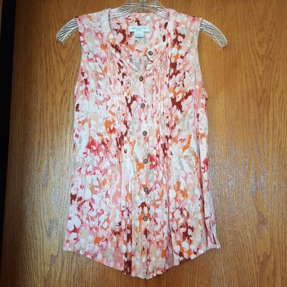 Liz Claiborne * Watercolor tank blouse PS